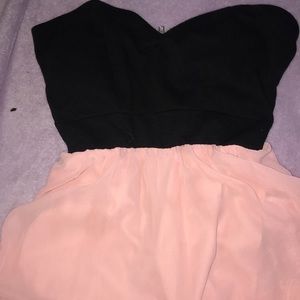 BOLD BLACK AND PINK DRESS